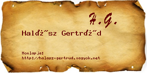 Halász Gertrúd névjegykártya