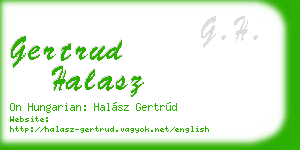 gertrud halasz business card