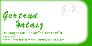 gertrud halasz business card